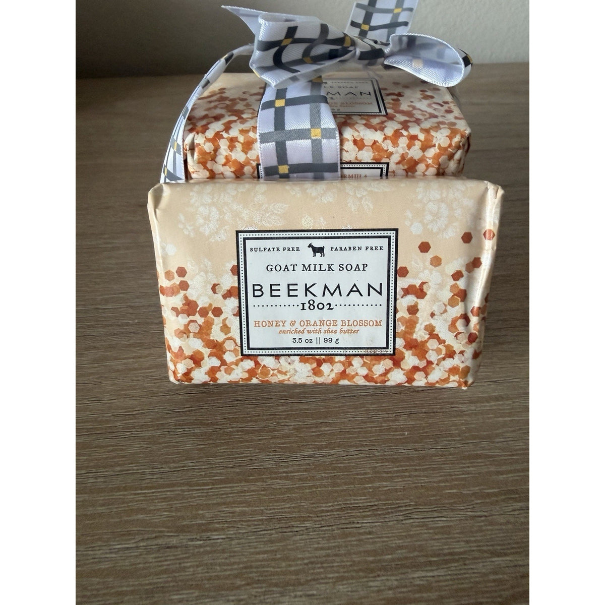 Beekman 1802 Honey Orange Blossom Goat Milk Soap 3 Bar Ribbon Gift Set
