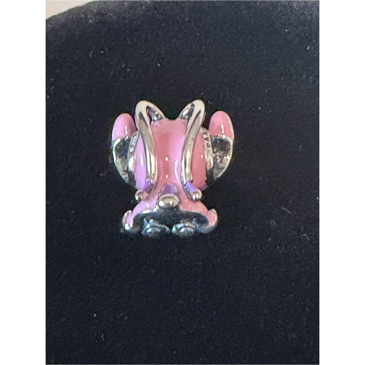 Pandora Pink Stitch Winking Enamel Charm