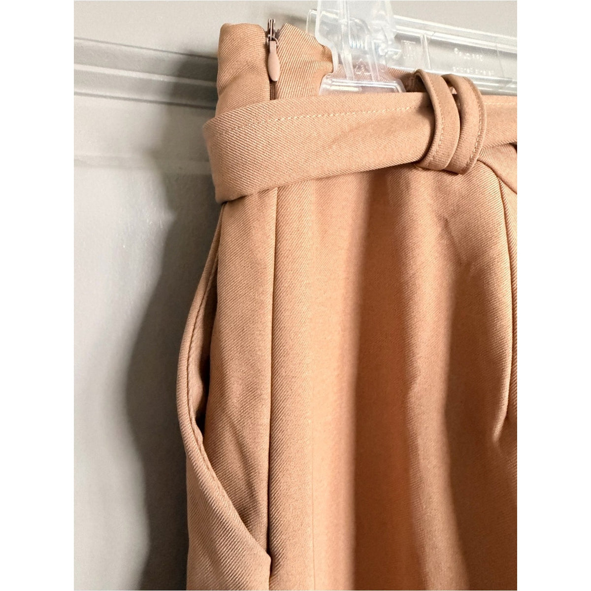 Cupshe Tan Wide Leg Tie Waist Palazzo Pants Size Small