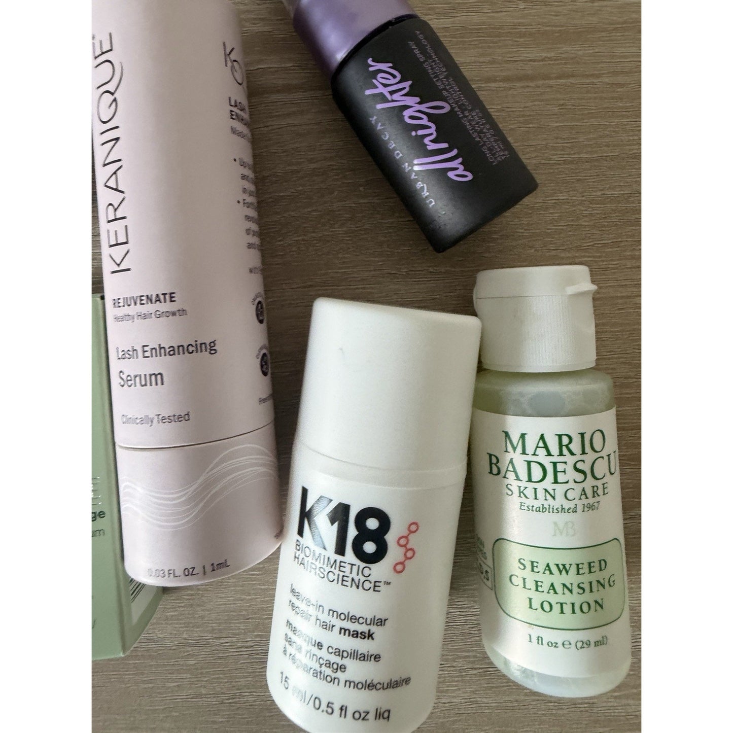 Luxury Beauty & Hair Care Sample Bundle K18 Keranique Skinfix Clinique 9 Pc