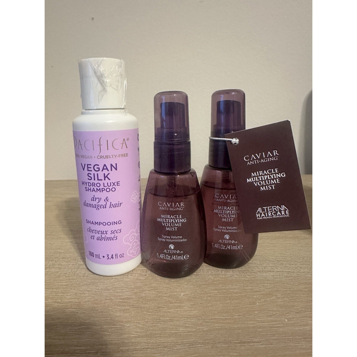 Alterna Caviar Volume Mist Travel Set + Pacifica Shampoo Bundle