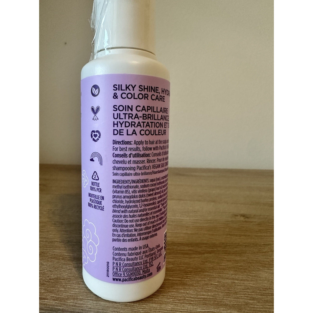 Pacifica Vegan Silk Hydro Luxe Shampoo 3.4oz 100ml Dry Damaged Hair