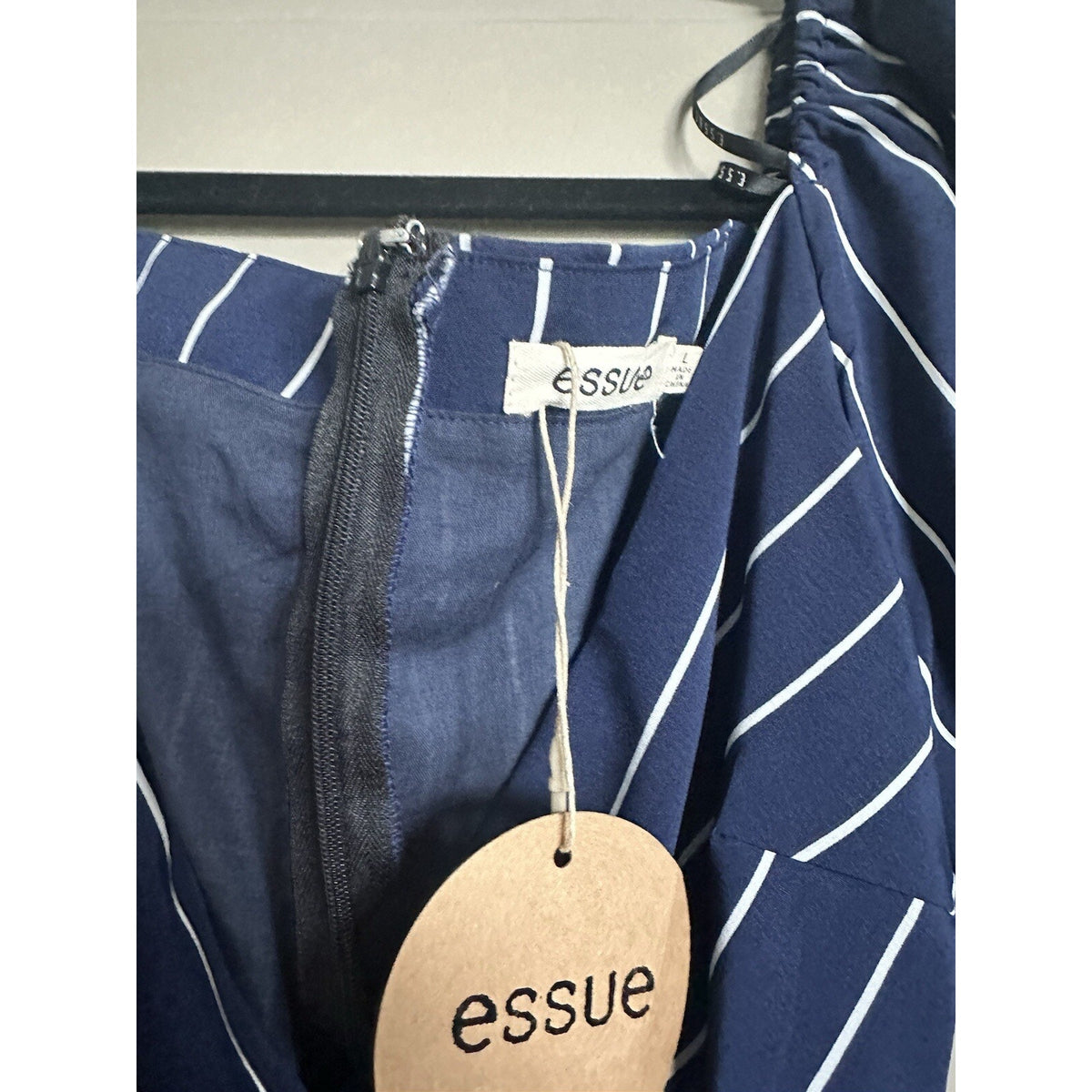 Essue Pinstriped Romper — Women’s Size Large (Runs Small) summer casual romper