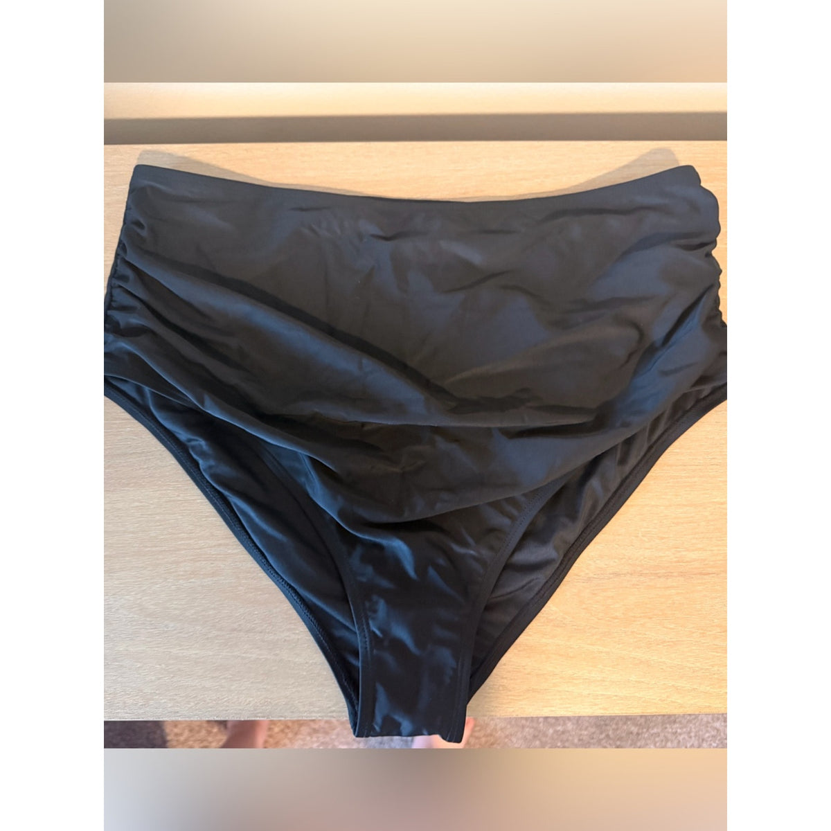 CUPSHE Black Bikini Set High Waisted Tie Front Swimwear Size XL