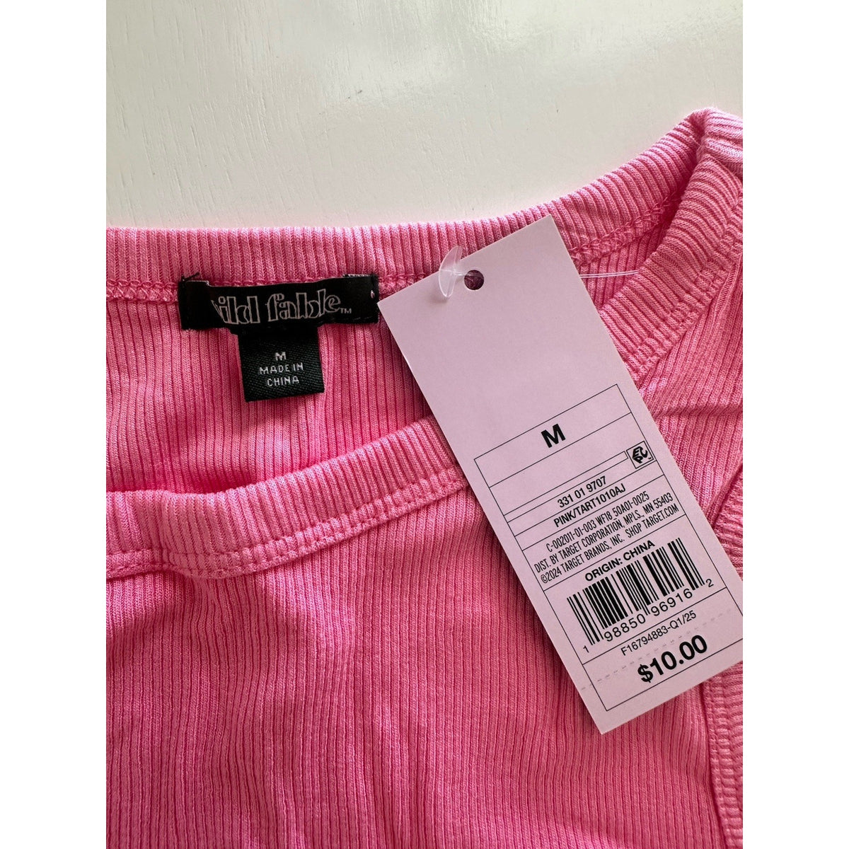Wild Fable Ribbed Knit Tank Top Ruched Sides NWT | Mint & Pink