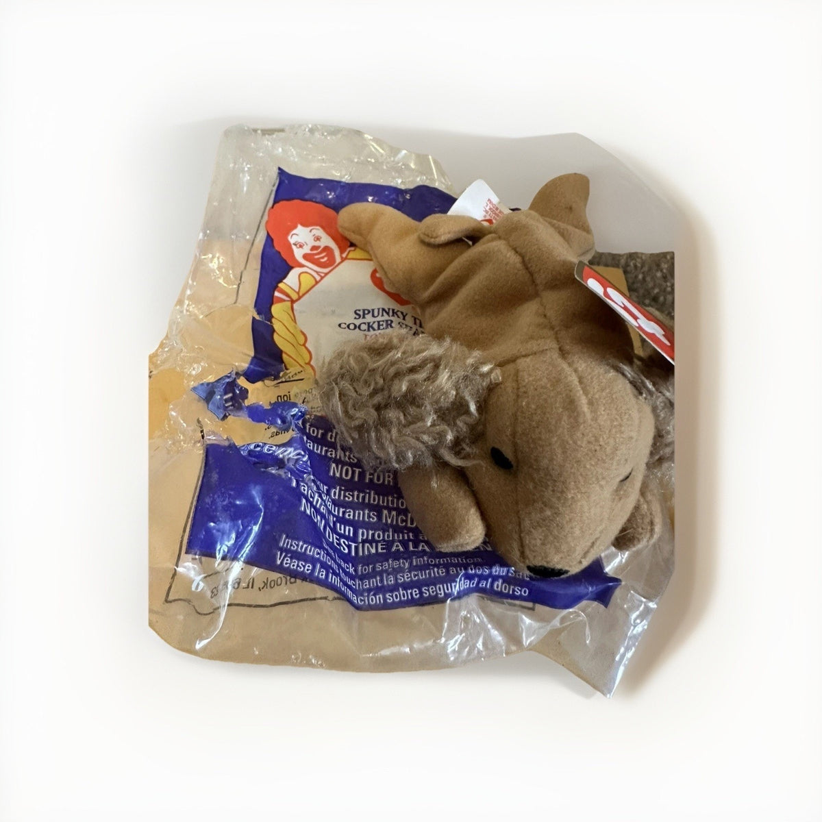 1999 McDonald's Ty Teenie Beanie Babies Spunky Cocker Spaniel #4 Happy Meal Toy
