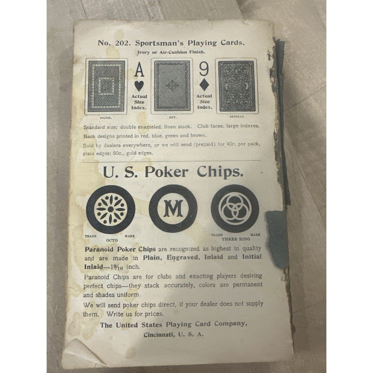 1912 Hoyle Official Rules of Card Games Book - 16th Edition - Antique