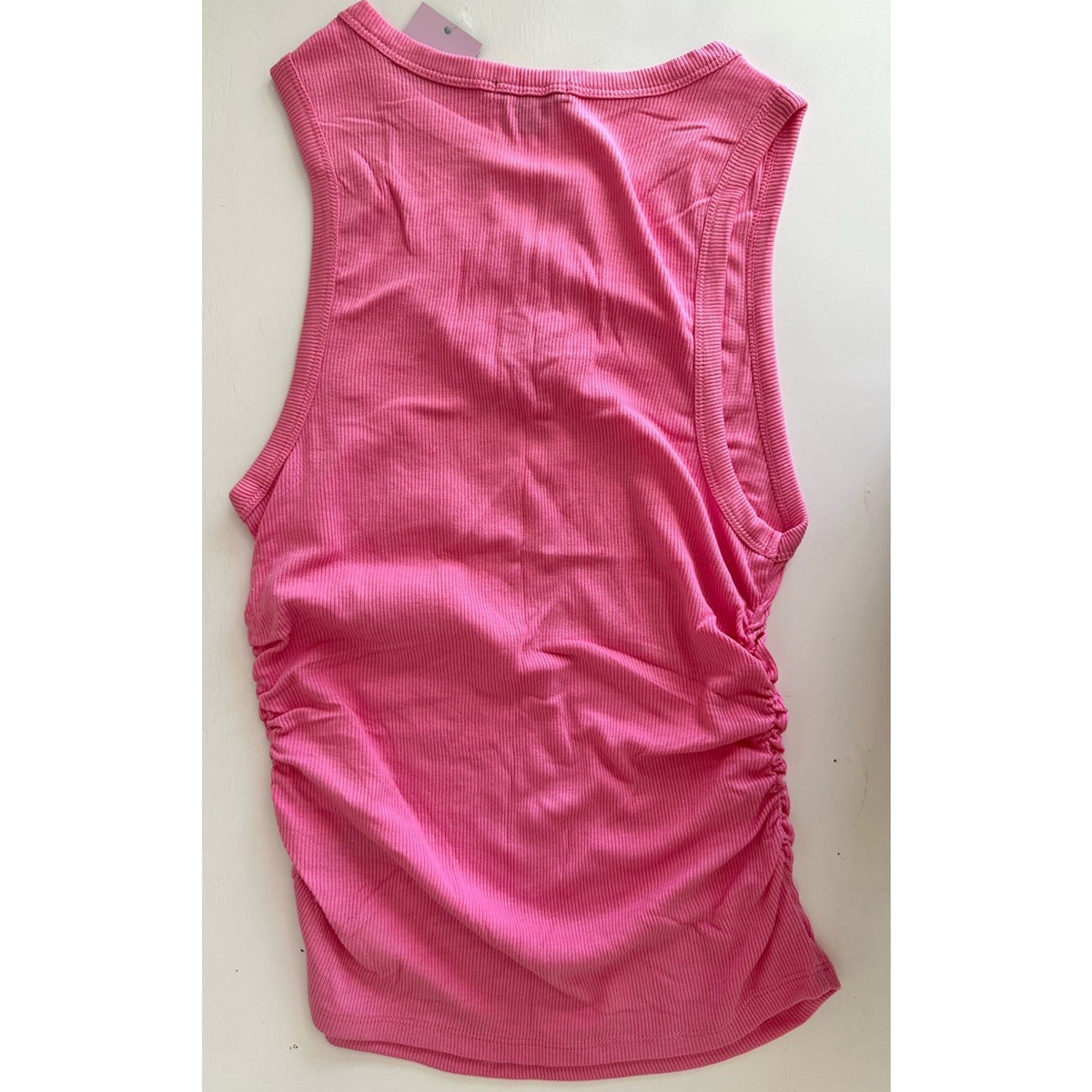 Wild Fable Ribbed Knit Tank Top Ruched Sides NWT | Mint & Pink