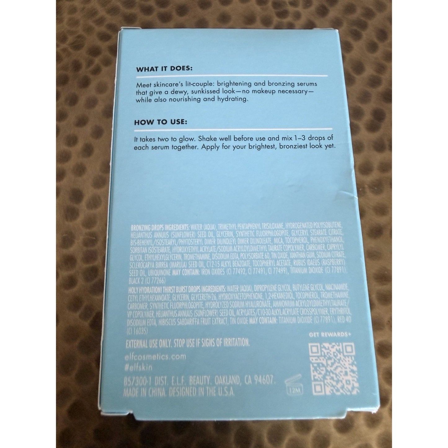 e.l.f. SKIN The Hottest Drops Duo Bronzing Drops & Holy Hydration /Travel Size